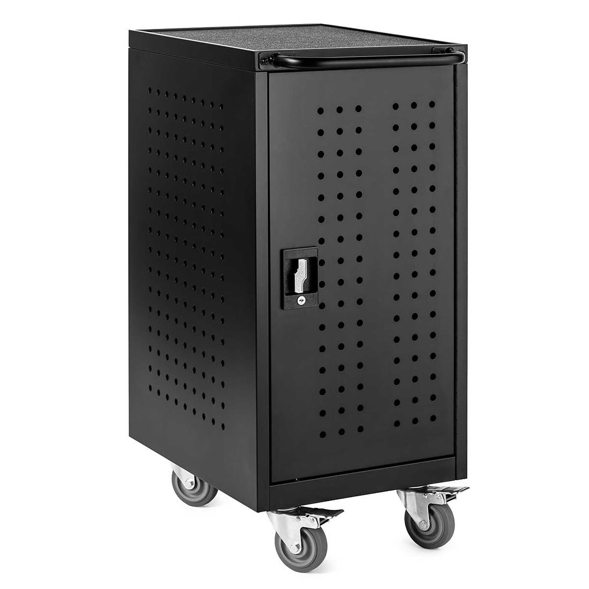 Luxor Tablet/Chromebook Charging Cart — 24 Devices, Lockable Steel Doors, Rolling Casters, Model# LLTM24-B